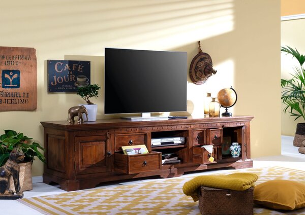 CAMBRIDGE TV stolek 220x55 cm, akácie
