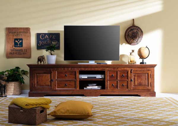 CAMBRIDGE TV stolek 220x55 cm, akácie