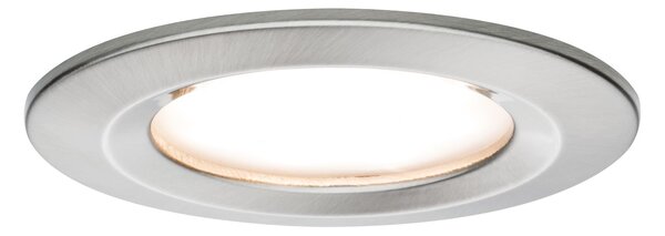PAULMANN - Vestavné svítidlo LED Nova kruhové 1x6,5W kov kartáčovaný nevýklopné, P 93457