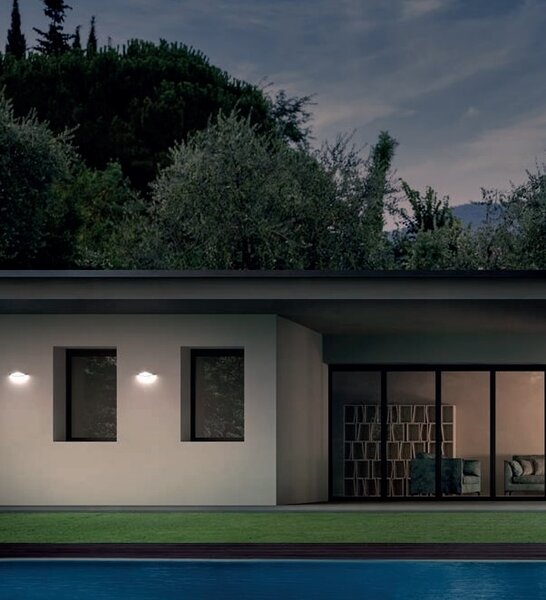 Redo 90001 Chalet antracitové nástěnné svítidlo 8W LED, šířka 23,3cm IP54