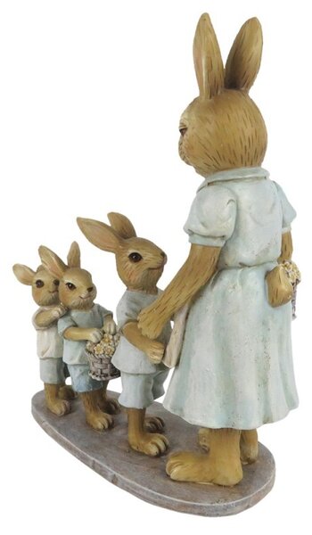 Velikonoční dekorace králičí rodiny - 17*7*19 cm - Clayre & Eef