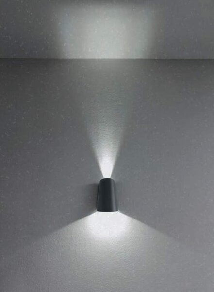 Redo 9535 Twill venkovní antracitové nástěnné svítidlo se svícením nahoru/dolů 11W LED 3000K, výška 17,4cm IP65