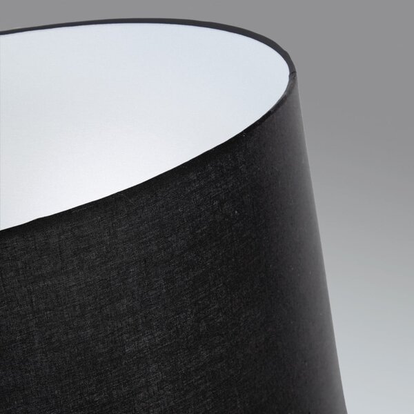 Černá stojací lampa s textilním stínidlem (výška 157 cm) Ikia – Kave Home