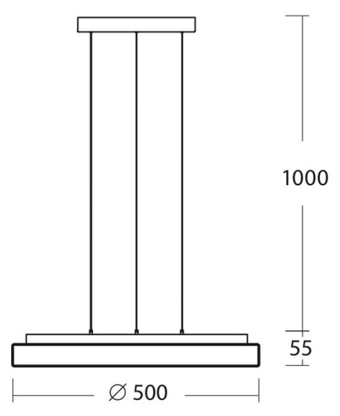 Osmont CAR66376 Carina LE, bílé moderní závěsné svítidlo, 33W LED 3000K, prům. 50cm