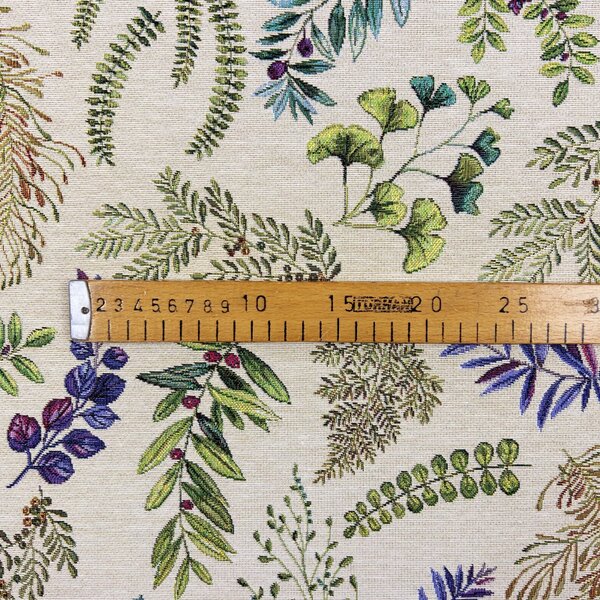 Dekorační/potahová gobelínová látka šířka - 280cm - Green Leaves