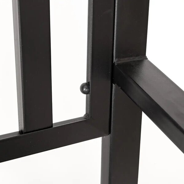 Happy Green Lavička s odkládacím stolkem Rea 150 x 60 x 85 cm, černá