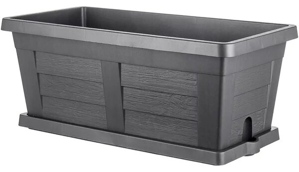 Bama Zahradní velkoobjemový truhlík Legno antracit, 80 x 40 x 35 cm, 80 cm