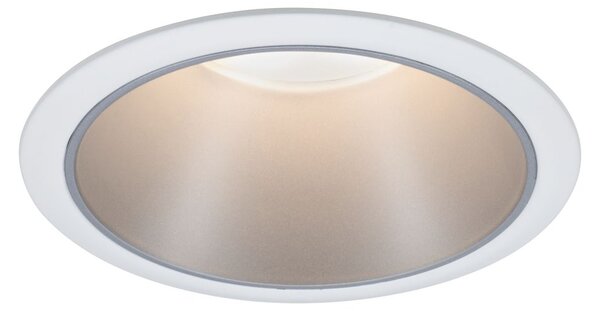 Paulmann 93410 Cole Coin, set bodovek v bílo-stříbrné úpravě, 3x6W LED 2700K tříkrokové stmívání, prům. 8,8cm, IP44