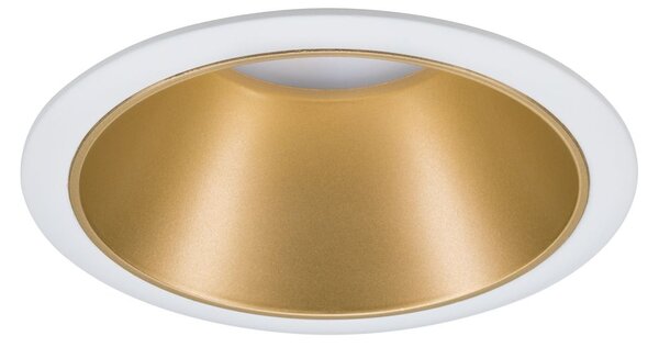 Paulmann 93406 Cole Coin, set bodovek v bílo-zlaté úpravě, 3x6W LED 2700K tříkrokové stmívání, prům. 8,8cm, IP44