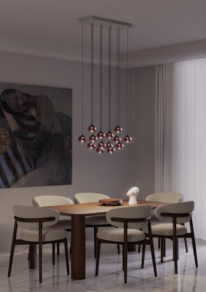 Redo Závěsné LED svítidlo IRIDES, 5W, Ø 150 mm Barva: Dichroická, Teplota světla: 3000K - teplá bílá