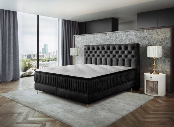 Kontinentální postel Astor 180x200, černá Fresh