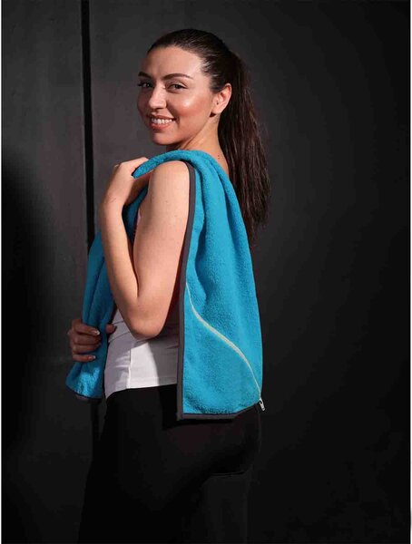 RYCHLESCHNOUCÍ RUČNÍK SPORT 30X110 CM TYRKYSOVÁ