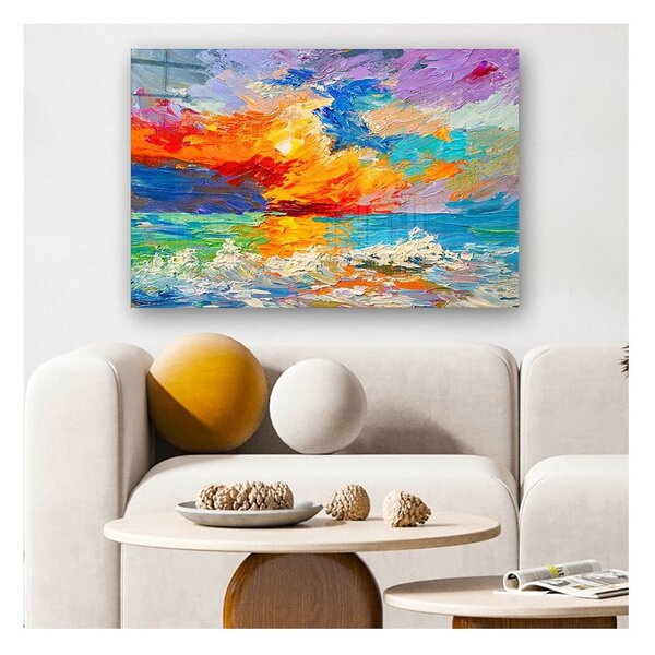 Skleněný obraz 100x70 cm Abstract Sunset – Wallity