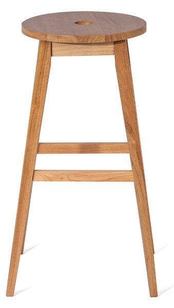 Barová stolička z kaučukového dřeva v přírodní barvě (výška sedáku 75 cm) Club – Bonami Essentials