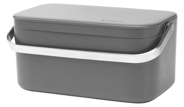 Tmavě šedá nádoba na kompostovatelný odpad 1,8 l SinkSide – Brabantia