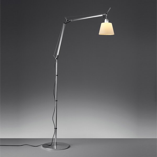 Artemide 52TOL Tolomeo Basculante 180 Terra, stojací lampa s vypínačem, pergamenové stínítko, 1x10W LED E27, výška 103-170cm