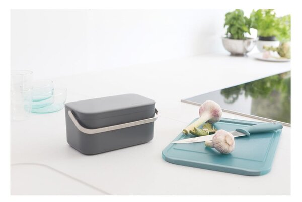 Tmavě šedá nádoba na kompostovatelný odpad 1,8 l SinkSide – Brabantia