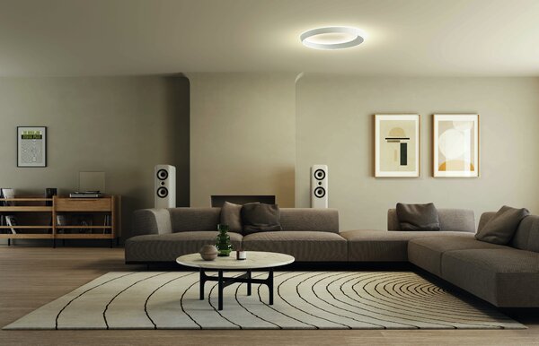 Lodes Designové LED stropní svítidlo Tidal, Ø 60 cm, 1x37W Barva: Matná černá, Teplota světla: 2700K - teplá bílá