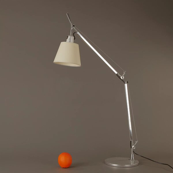 Artemide 50TOL Tolomeo Basculante 180 Tavolo, stolní lampa s vypínačem, pergamenové stínítko, 1x8W LED E27, výška 65-108cm