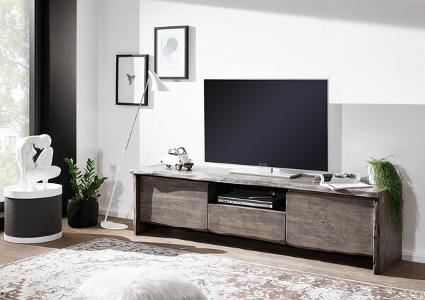 WOODLAND TV stolek II. 191x50 cm, šedá, akácie