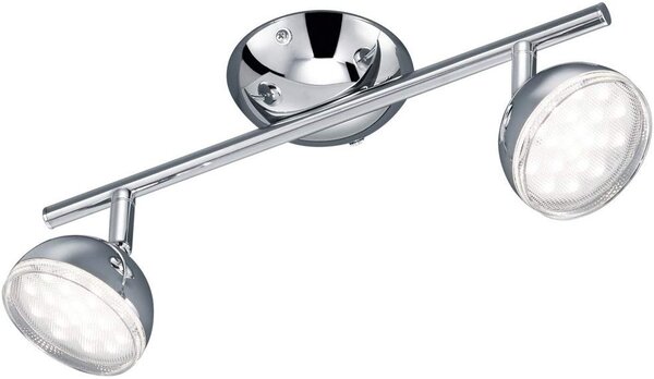 Trio Leuchten Trio Bolou, stropní spotové svítidlo, 2x3,8W LED 3000K, chrom, délka 33,5cm