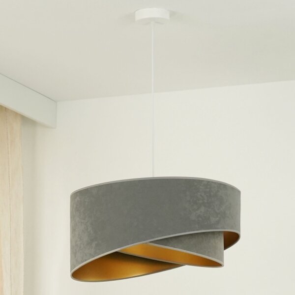 Brilagi - LED Lustr na lanku LYRA 1xE27/15W/230V šedá/zlatá