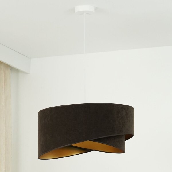 Brilagi - LED Lustr na lanku LYRA 1xE27/15W/230V tmavě hnědá/zlatá
