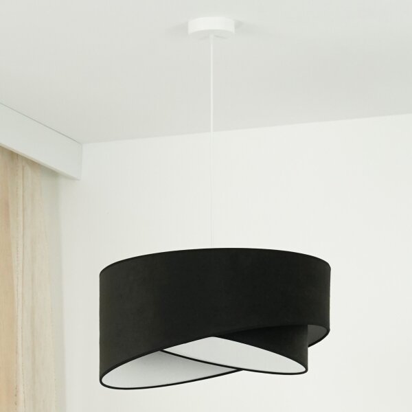 Brilagi - LED Lustr na lanku LYRA 1xE27/15W/230V černá/bílá