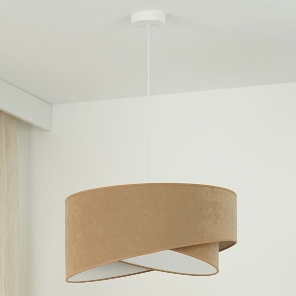 Brilagi - LED Lustr na lanku LYRA 1xE27/15W/230V hnědá/bílá