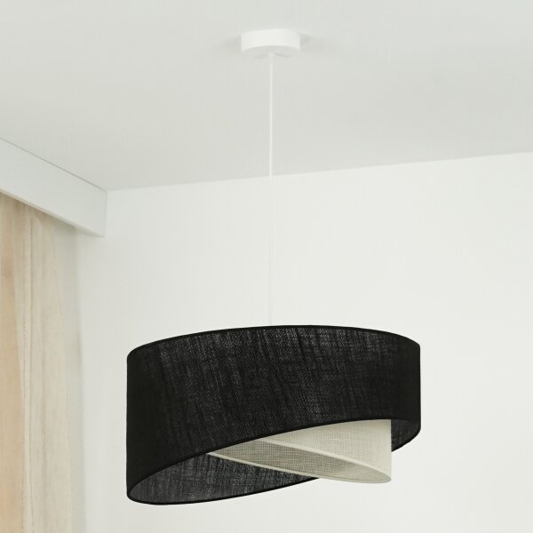 Brilagi - LED Lustr na lanku LYRA 1xE27/15W/230V černá/krémová
