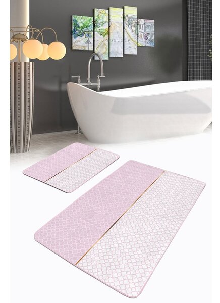 Růžové koupelnové předložky v sadě 2 ks 60x100 cm – Mila Home