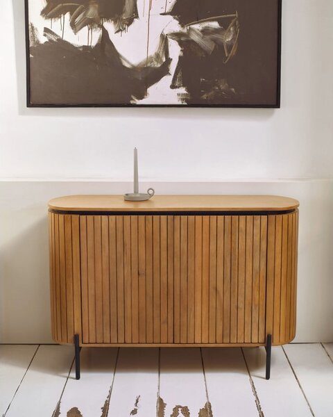 Nízká komoda z mangového dřeva v přírodní barvě 120x80 cm Licia – Kave Home