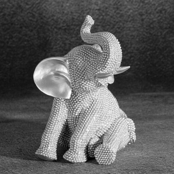 DEKORAČNÍ FIGURKA ELDO 14X12X18 CM STŘÍBRNÁ