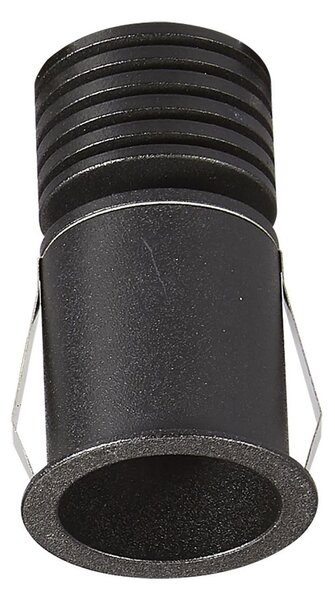 Mantra 6856 Guincho, černá zápustná bodovka 3W LED 3000K, prům. 4,1cm, IP54