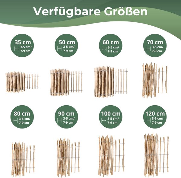 Creative Home plot z latí, výška 100 cm a délka 5 m | Rozteč latí 3–5 cm