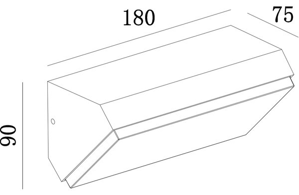 Mantra 7070 Solden, nástěnné venkovní svítidlo, 9W LED 3000K, šedá, délka 18cm, IP65