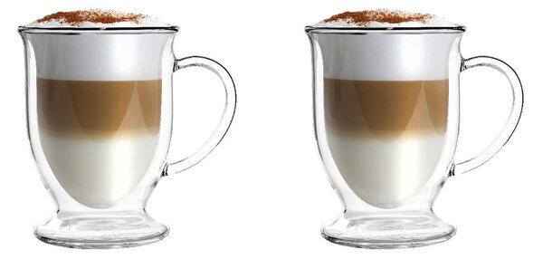 Dvoustěnné/na latte skleněné hrnky v sadě 2 ks 250 ml Amo – Vialli Design