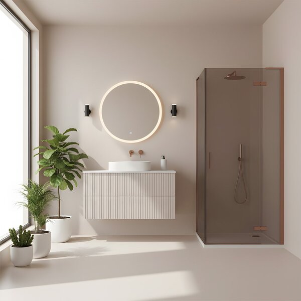 Sprchová kabina REA Hugo Copper Brush 80x80
