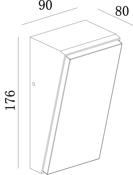 Mantra 7073 Solden, nástěnné venkovní svítidlo, 9W LED 3000K, bílá, výška 17,6cm, IP65