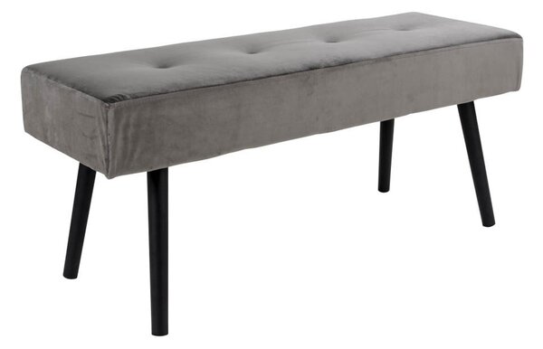 Šedá sametová lavice Bonami Essentials Skiby