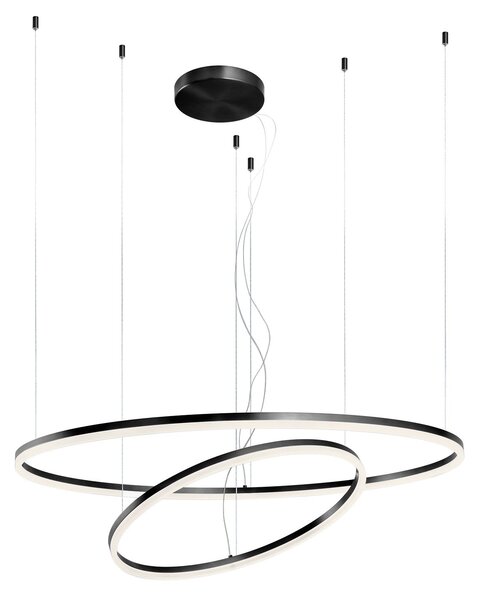 Redo 01-1953-DALI Orbit direct, závěsné kruhové svítidlo, 40,5+68W LED 3000K DALI, černá, prům. 60+100cm