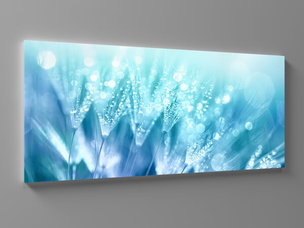Liox Modrý obraz kapky rosy Rozměr: 100 x 45 cm