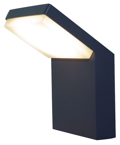 Mantra 7045 Alpine, šedé venkovní nástěnné svítidlo, 6W LED 3000K, výška 16,5cm, IP65