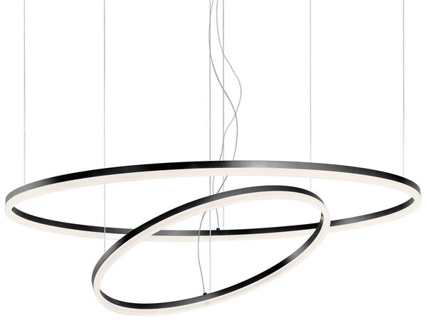 Redo 01-1953-DALI Orbit direct, závěsné kruhové svítidlo, 40,5+68W LED 3000K DALI, černá, prům. 60+100cm