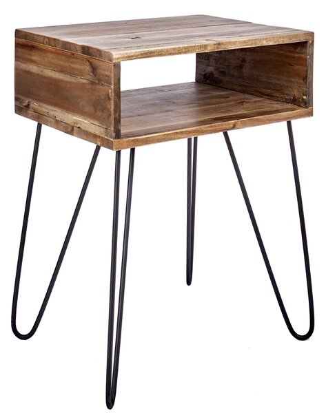 Masivní akáciový noční stolek Sorpus, 40 cm