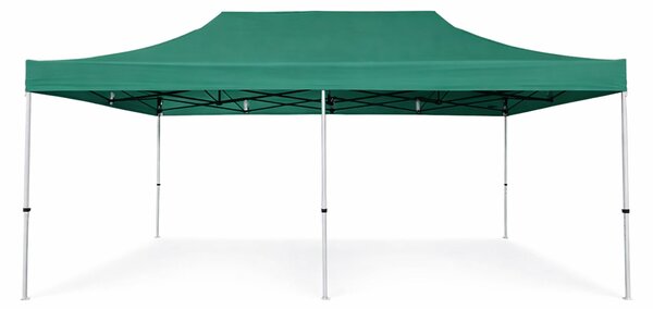 Nůžkový párty stan 4x8m ALU Premium – 4 plné bočnice barva Bílá