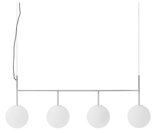 AUDO COPENHAGEN Závěsná lampa TR Suspension Frame, Polished Steel, Matt Opal