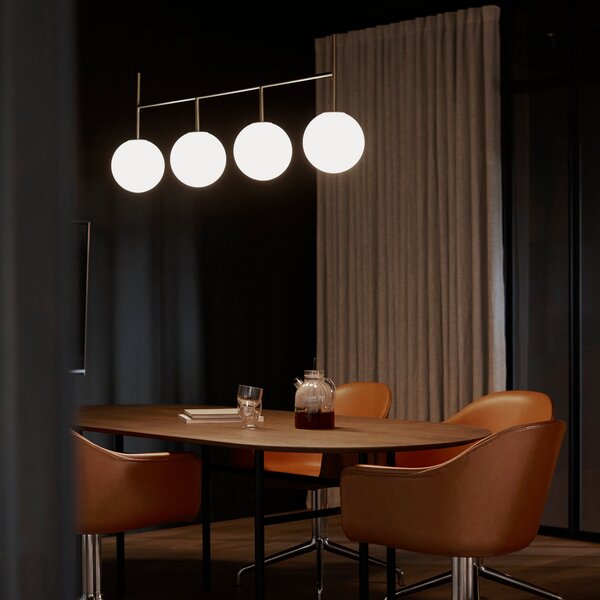AUDO COPENHAGEN Závěsná lampa TR Suspension Frame, Polished Steel, Matt Opal