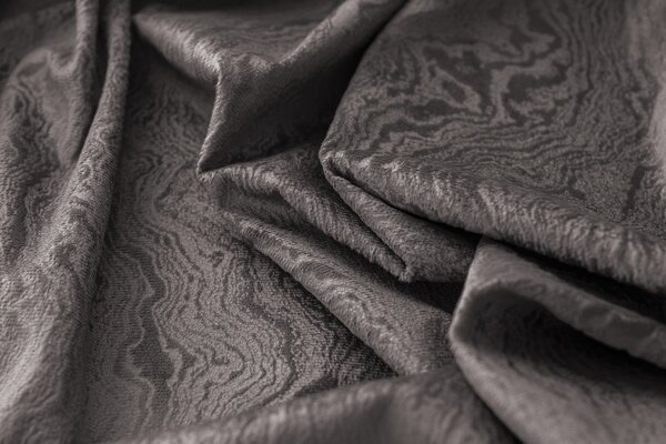 Zatemňovací závěs DUNES VELVET 140x250 cm, tmavě šedý Zavěšení: Kovové kroužky