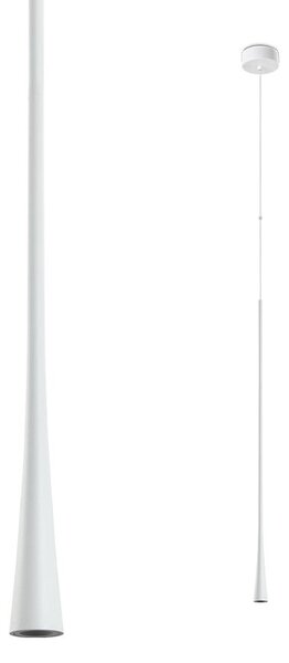 Redo 01-4118 Ito, bílé závěsné svítidlo, 6,2W 3000K, průměr 3,2cm, výška 80cm